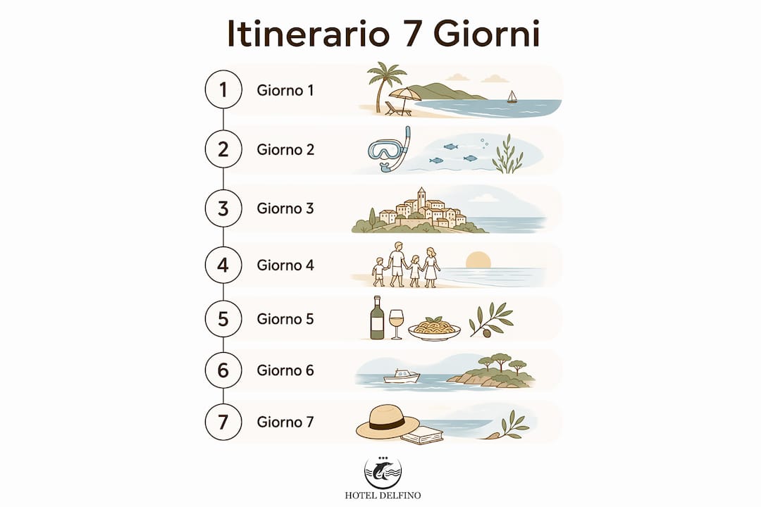 Settimana all’Isola d’Elba: mappa illustrata con le tappe imperdibili