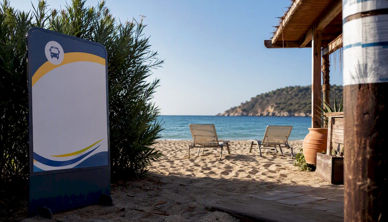 Fermata del Marebus a pochi passi dalla spiaggia dell’Elba