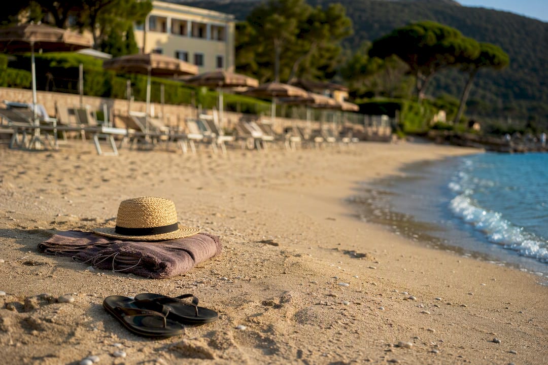 Spiaggia privata all'Hotel Delfino a Elba