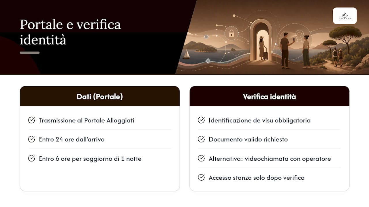 Identificazione, Portale Alloggiati e i limiti del self check-in in Italia — overview diagram
