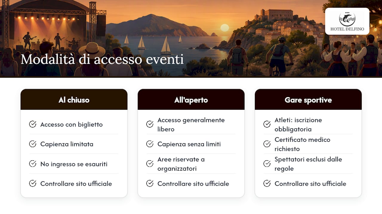 Confronto sull'accesso agli eventi all'Elba
